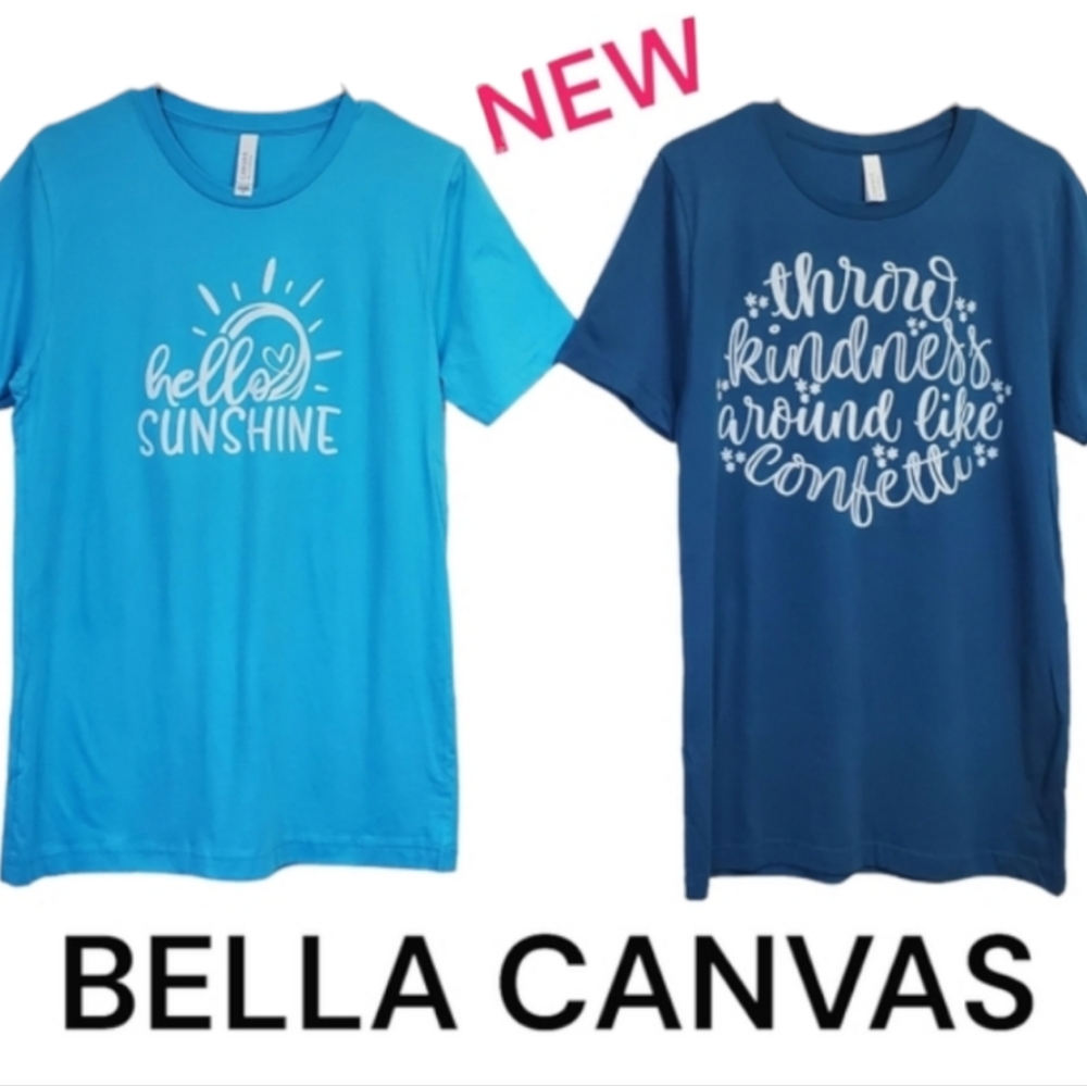 Women's Bundle  NWOT Bella Canvas Graphic Tee Shirts Gift Ideas Size M